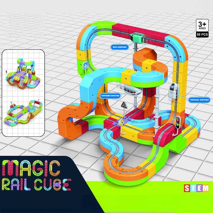 Дитячий магнітний конструктор “Magic Rail Cube”