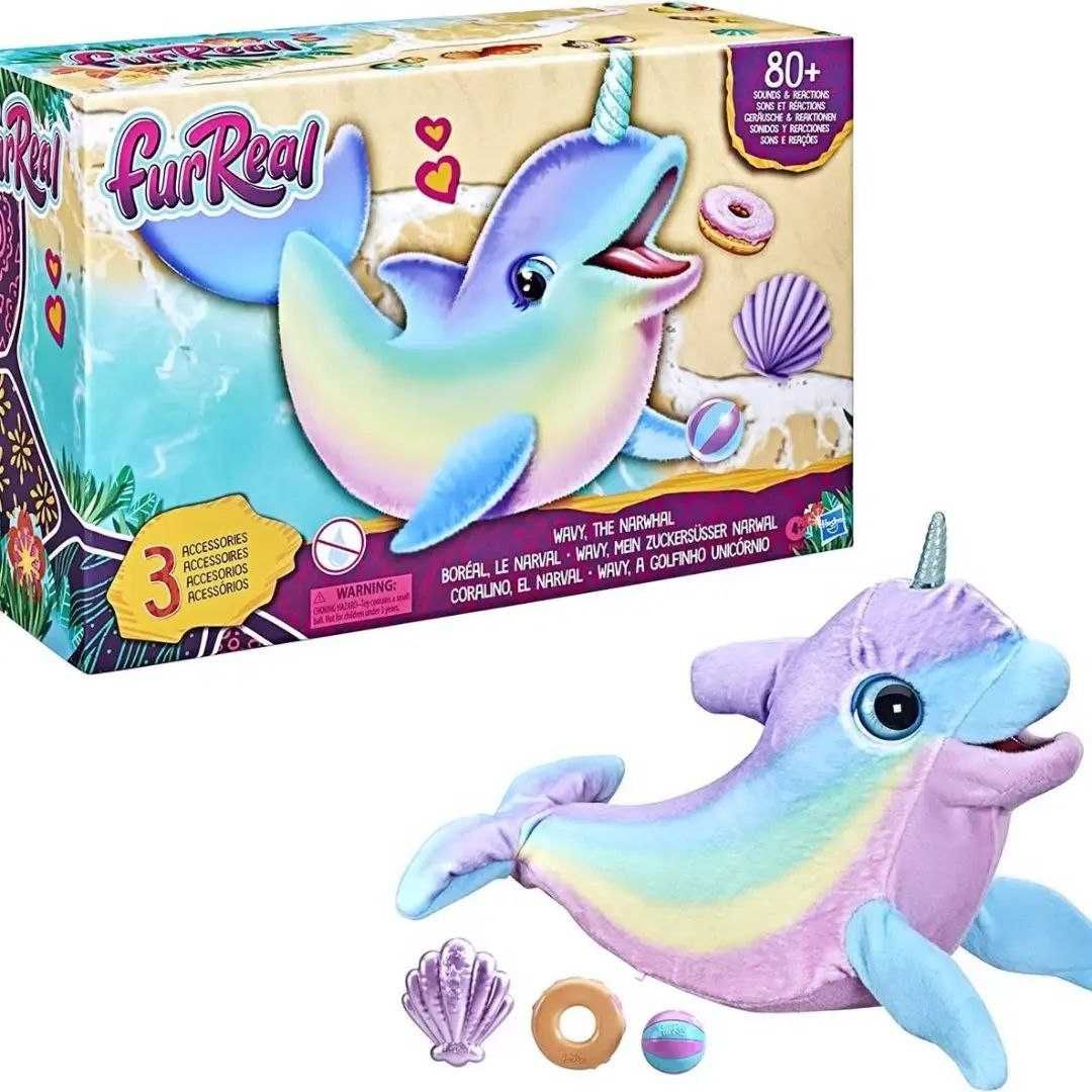 Інтерактивна іграшка FurReal Нарвал райдужний Вейві дельфін