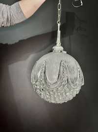 Vintage żyrandol ze szkła bąbelkowego