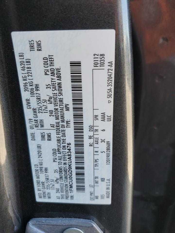 Ford Escape Se 2019