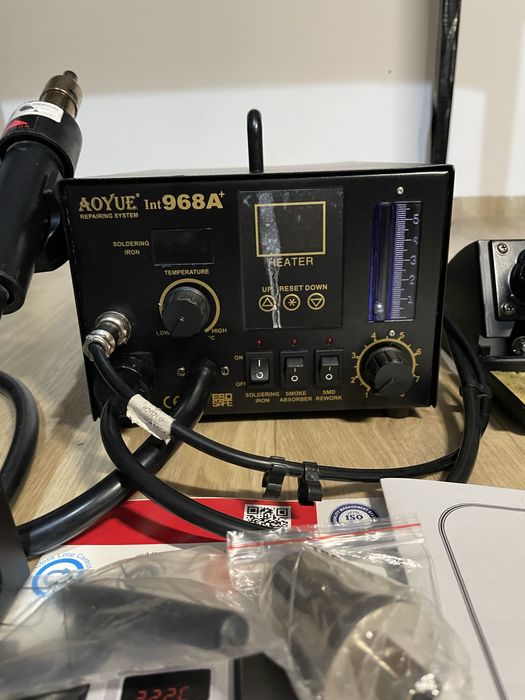 Stacja lutownicza Aoyue INT 968A+ hot air lutownica kolbowa
