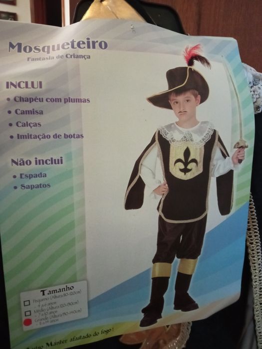 Fato de carnaval de Mosqueteiro