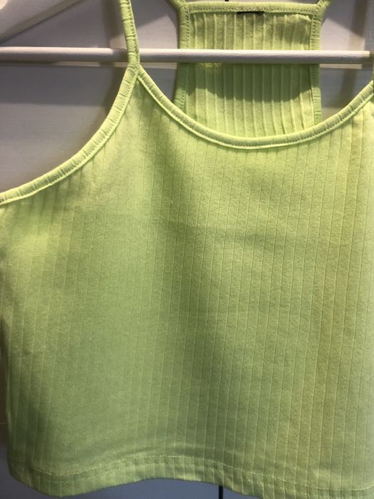 Koszulka crop-top top żółty M