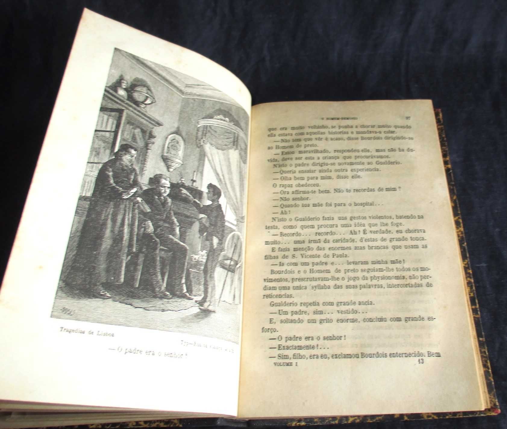 Livro As Tragédias de Lisboa Francisco Leite Bastos 4 Volumes 1879