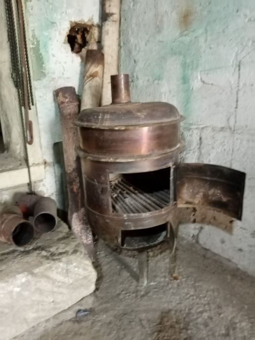 Буржуйка в гараж с трубами