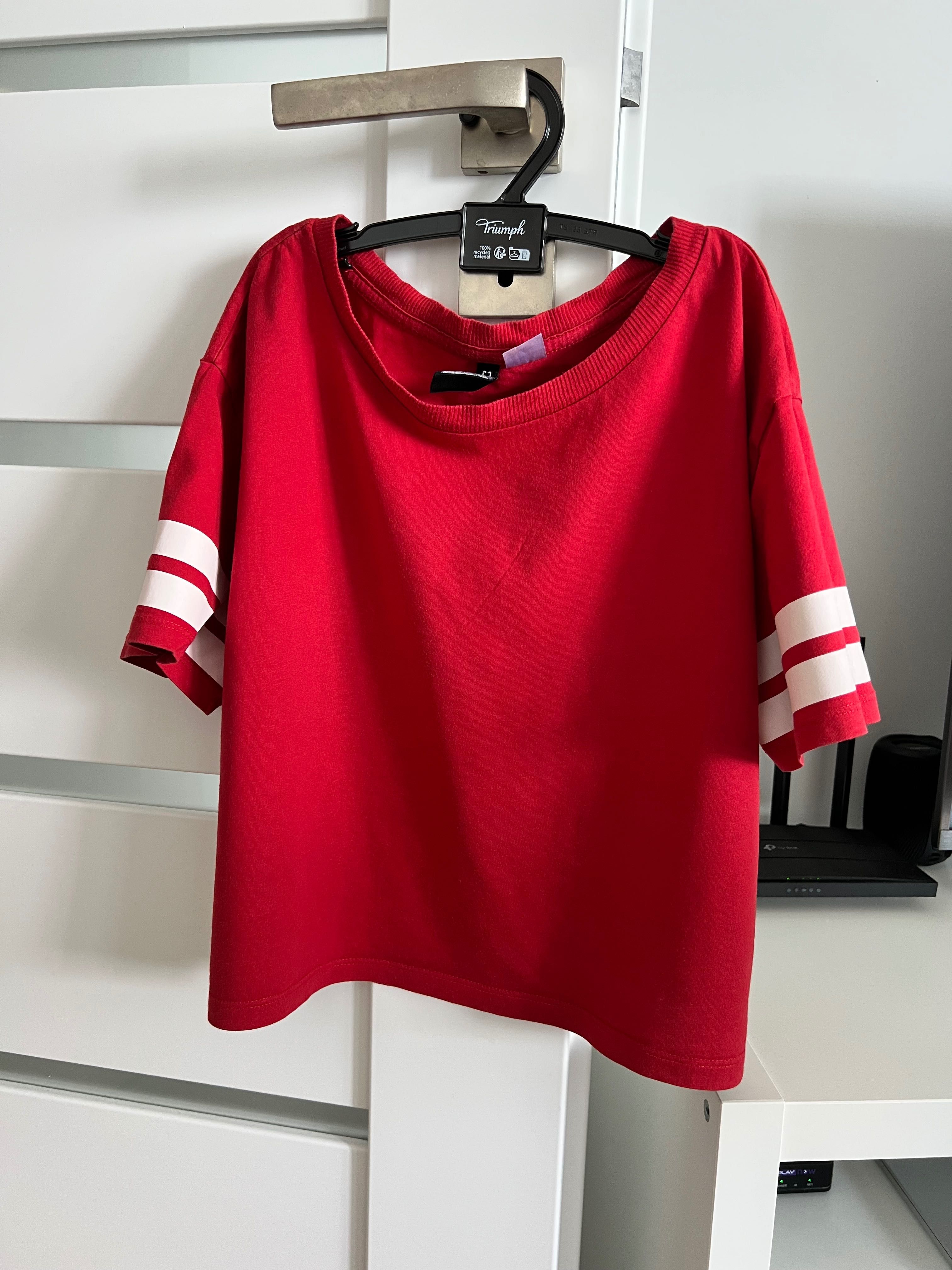 Czerwony tshirt Divided H&M