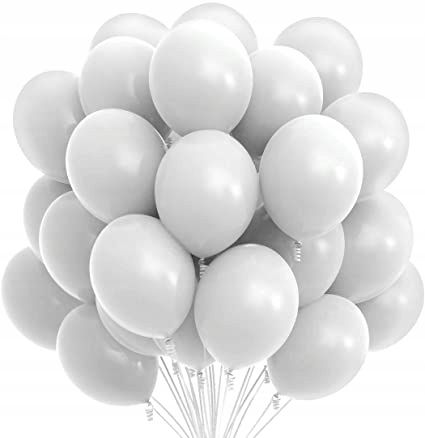 balony lateksow 50sz białe pastelowe 25c na urodzin ylwester karnawał