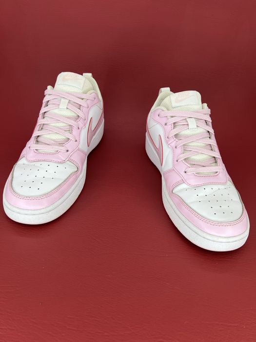 кросівки Nike Court Borough Low Recraft у білому та рожевому кольорах