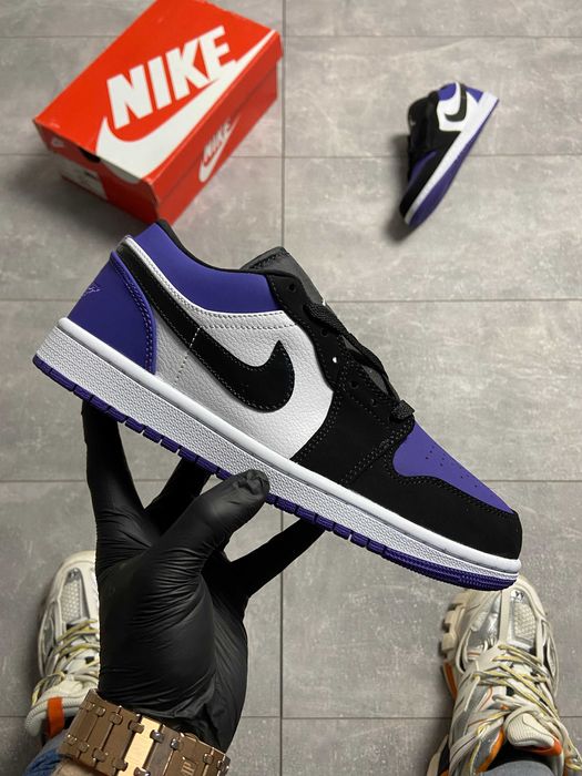 Air Jordan 1 Low Violet White