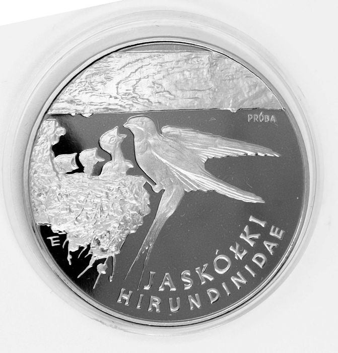Moneta Jaskółki 300000 zł Hirundinidae Próba Nikiel - nakład 500 szt!