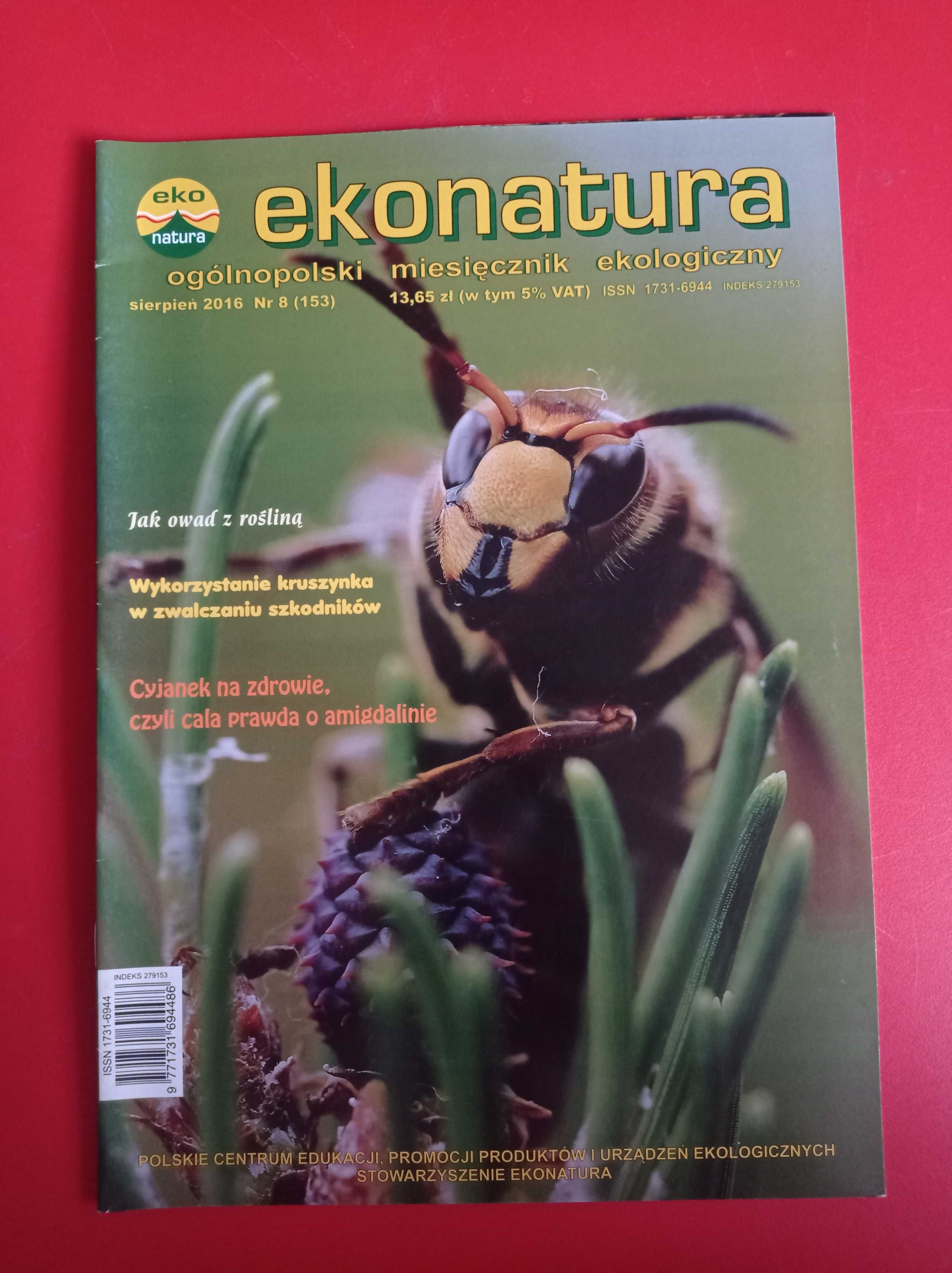Ekonatura, miesięcznik ekologiczny, nr 8, sierpień 2016