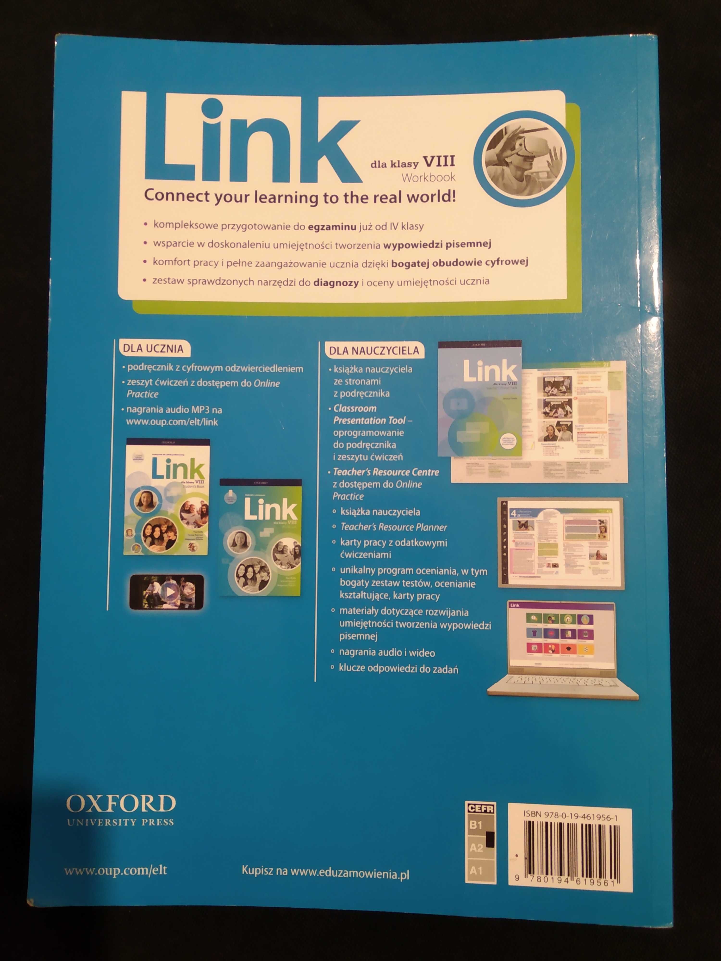 Link workbook dla klasy VIII materiały ćwiczeniowe egzamin