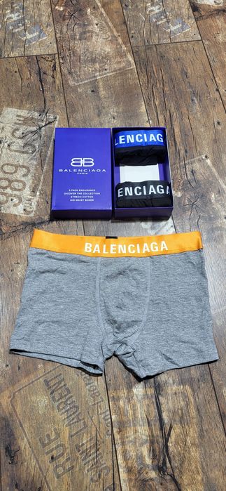 3 pary bokserki męskie trzy kolory bawełna premium M