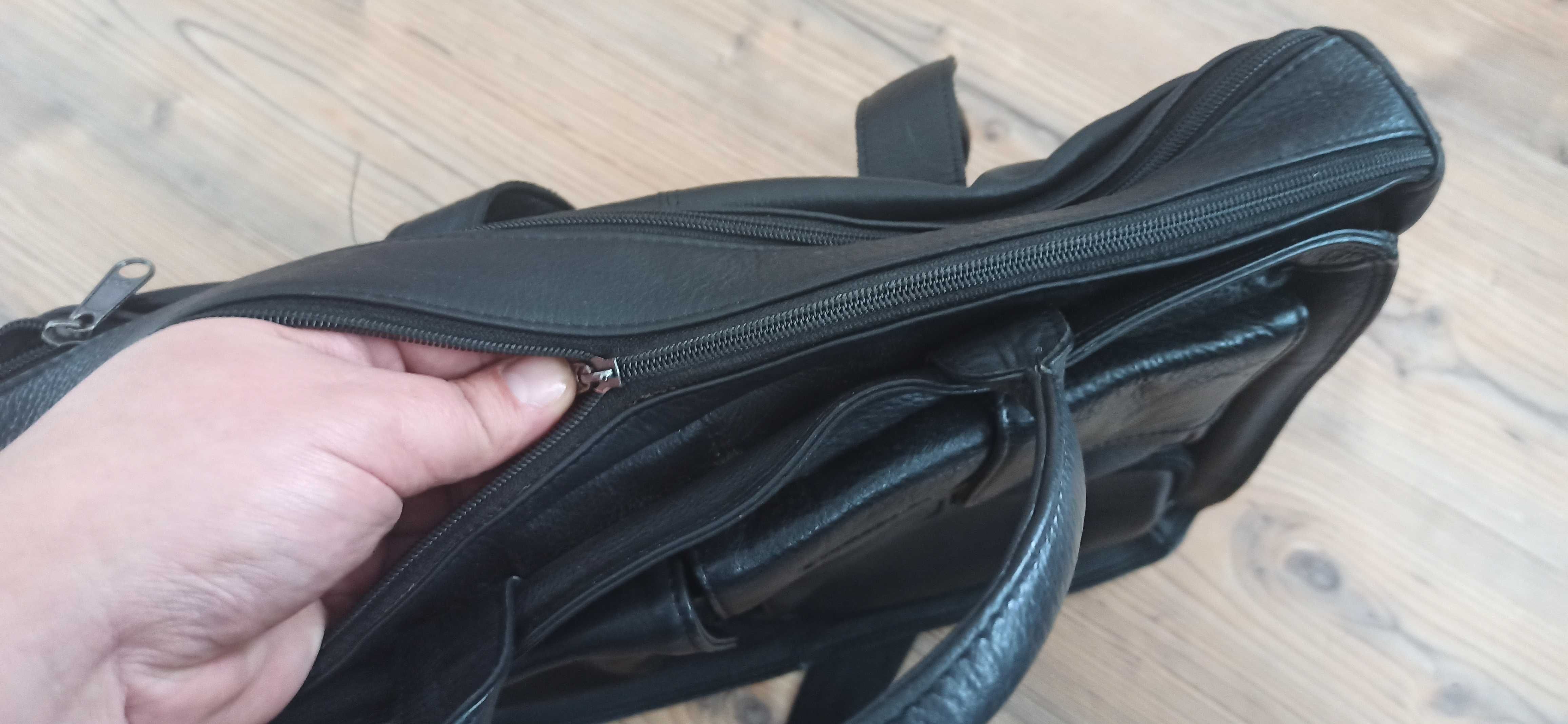 KOCHMANSKI torba na laptopa czarna 2186 skórzana