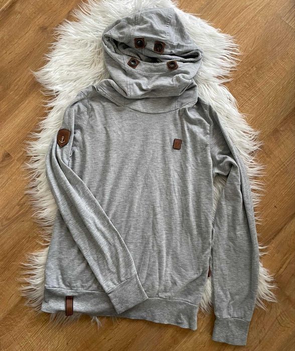 Naketano szara bluza z kapturem 38 m l
