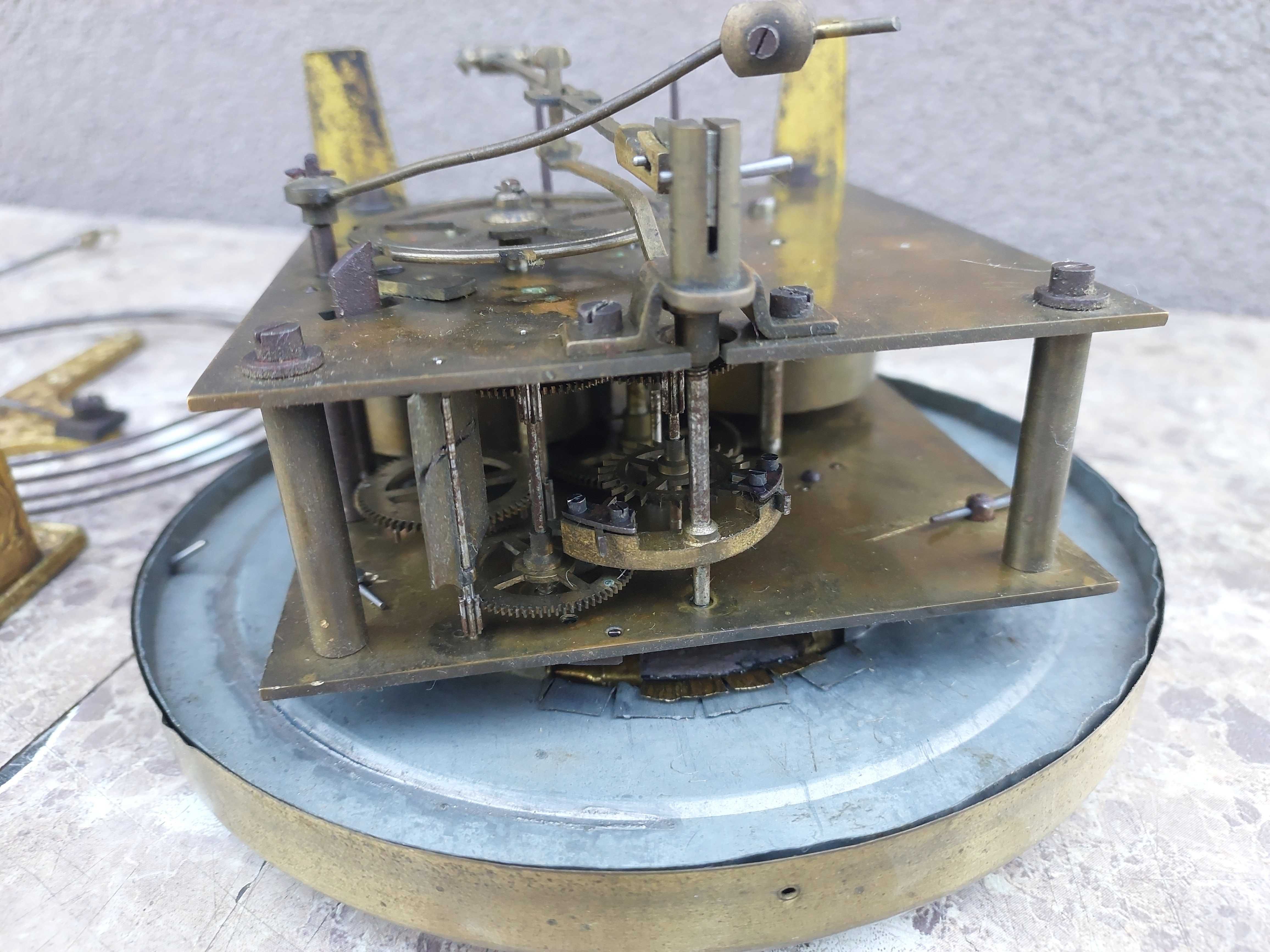 135 Zestaw mechanizm zegara Lucca pełna płyta tarcza 15cm Adolf Hummel