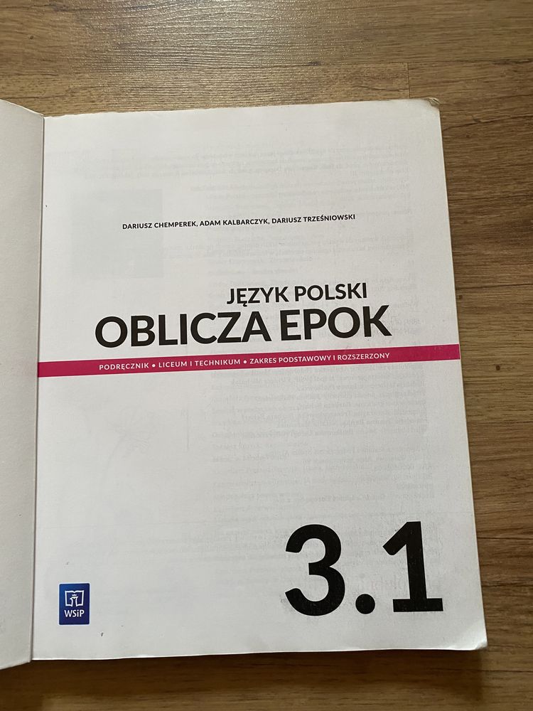 Oblicza Epok 3.1 Polski Podręcznik Zakres Podstawowy Rozszerzony WSIP