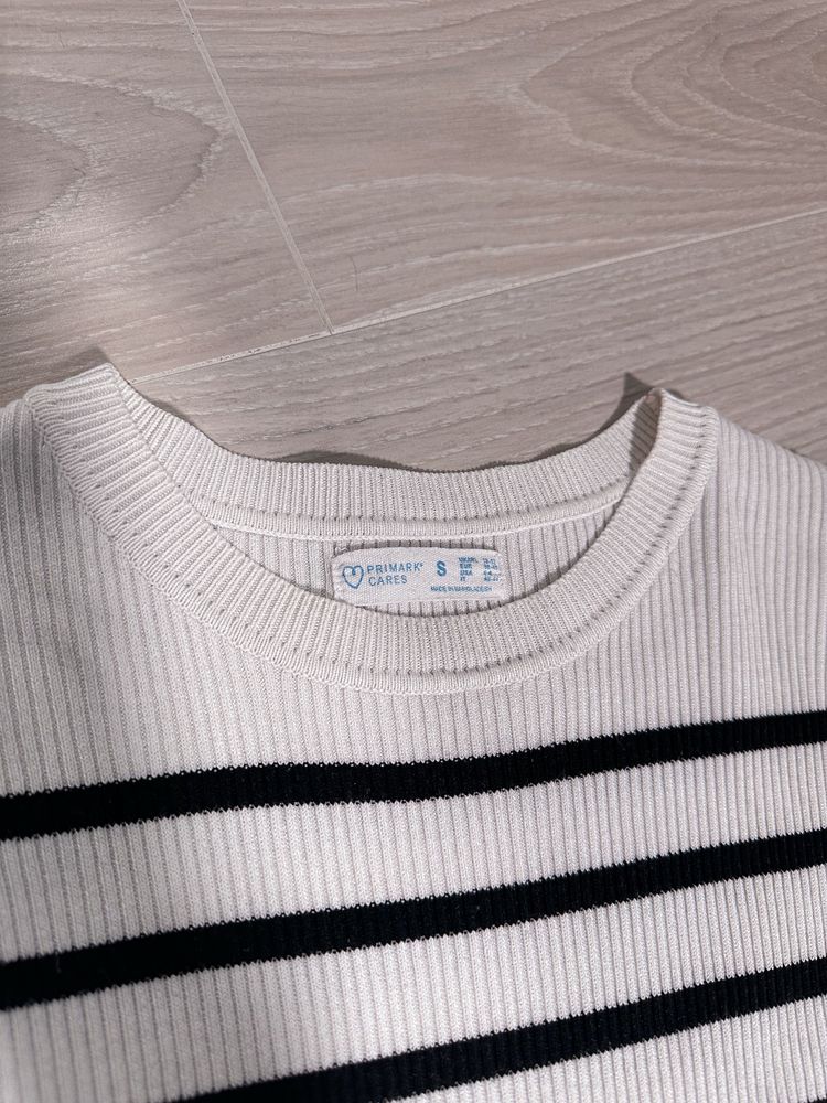 Sukienka S 36 w paski obcisła Primark czarno-biała