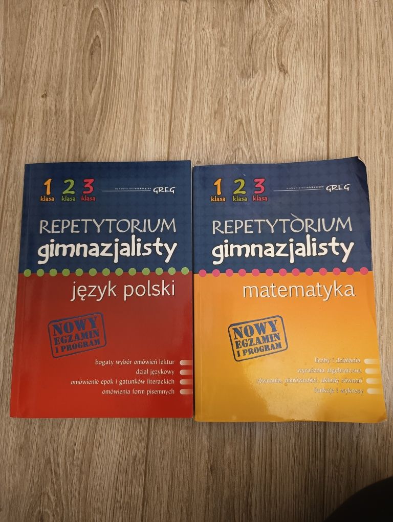 Repetytorium gimnazjalisty język polski, matematyka