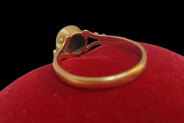 Ponadczasowy złoty pierścionek kocie oko Proba 585 2,07G Rozmiar 15