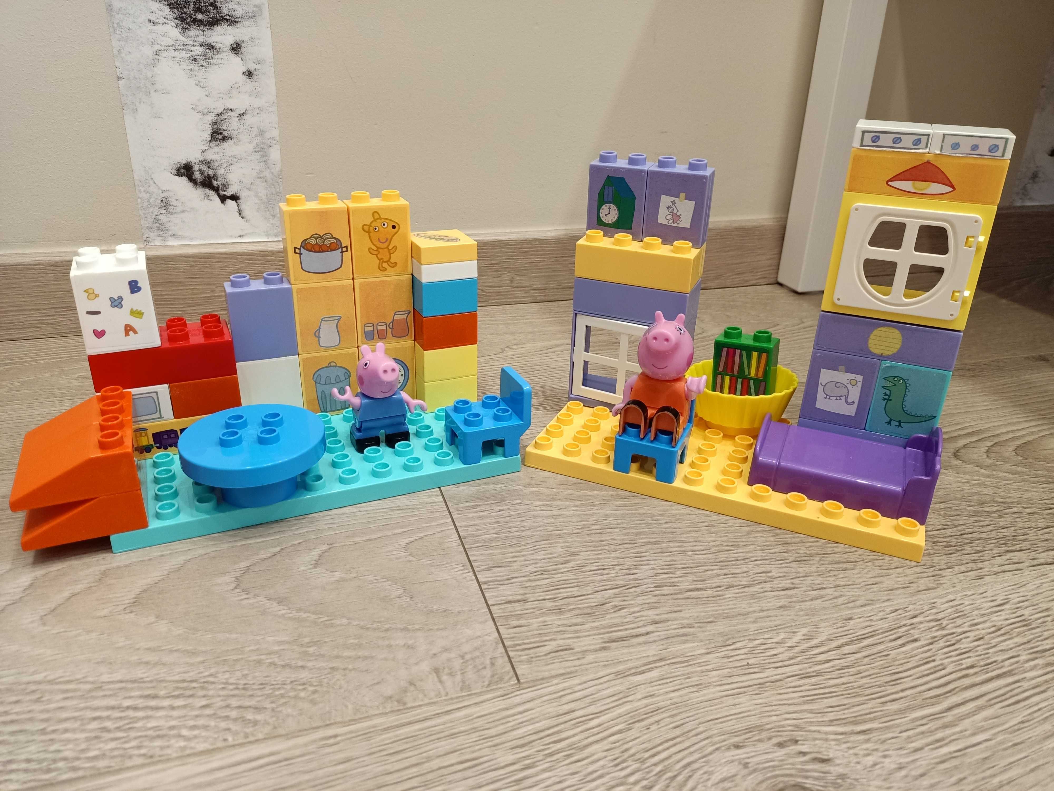 Zestaw LEGO Duplo 10558+10858+10873+10929+10953 + Świnka Peppa Pokój