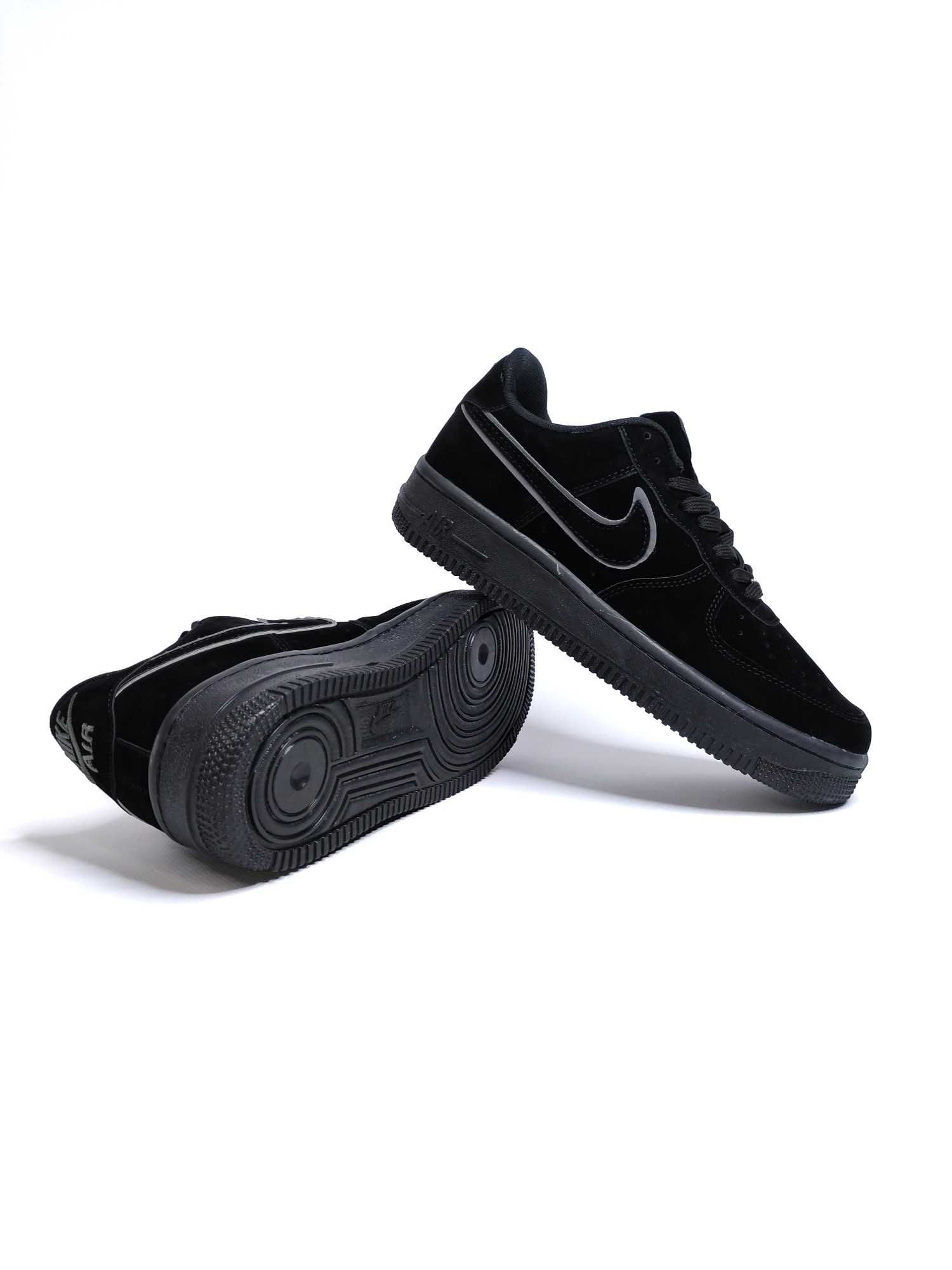 Мужские кроссовки Nike Air Force 1 Black. Размер 40-44. Найк