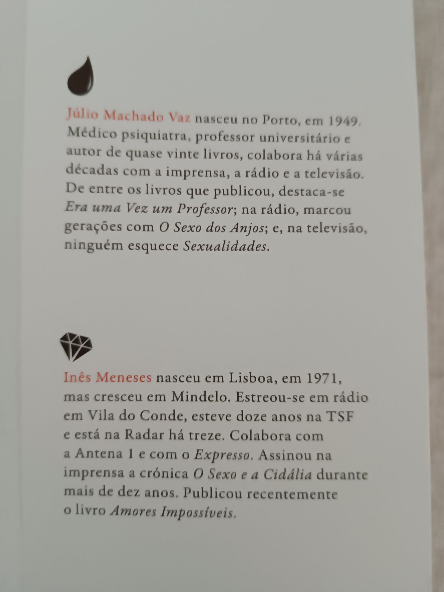 Livro "O amor é", de Júlio Machado Vaz 
Nunca lid