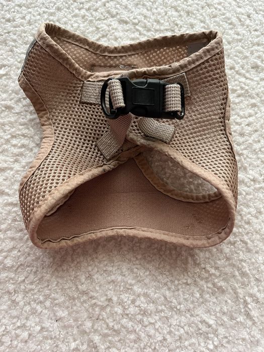 Szelki bezuciskowe dla psa John Dog Black beżowe z odblaskami