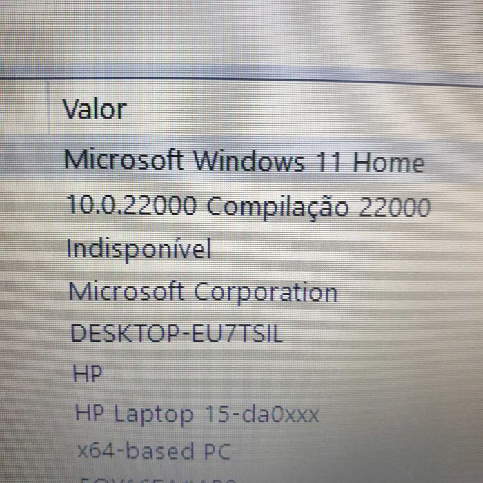 motherboard de um HP 15-da, processador i5-8250, testada sem anomalia