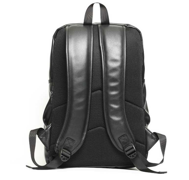 Большой городской рюкзак плетеный мужской женский классический черный
