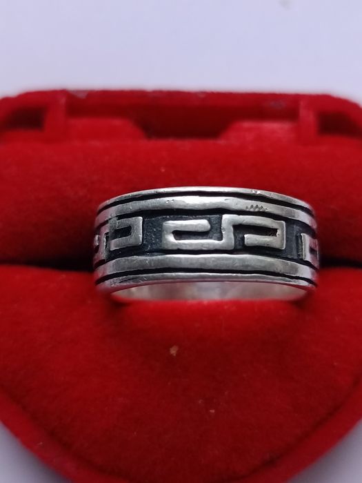 Srebrna obrączka czarna pr925 rozmiar 13