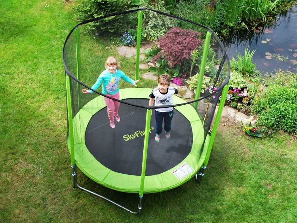 Trampolina ogrodowa SKYFLYER RING 2w1 180cm drabinka 6FT