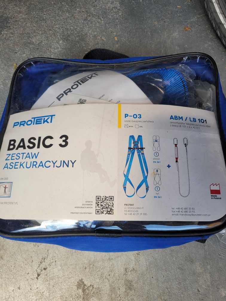 Szelki bezpieczeństwa PROTEKT Basic 3 P-03 M-XL