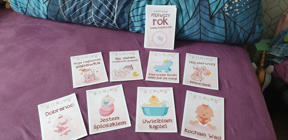 Karty do robienia zdjęć MÓJ PIERWSZY ROK