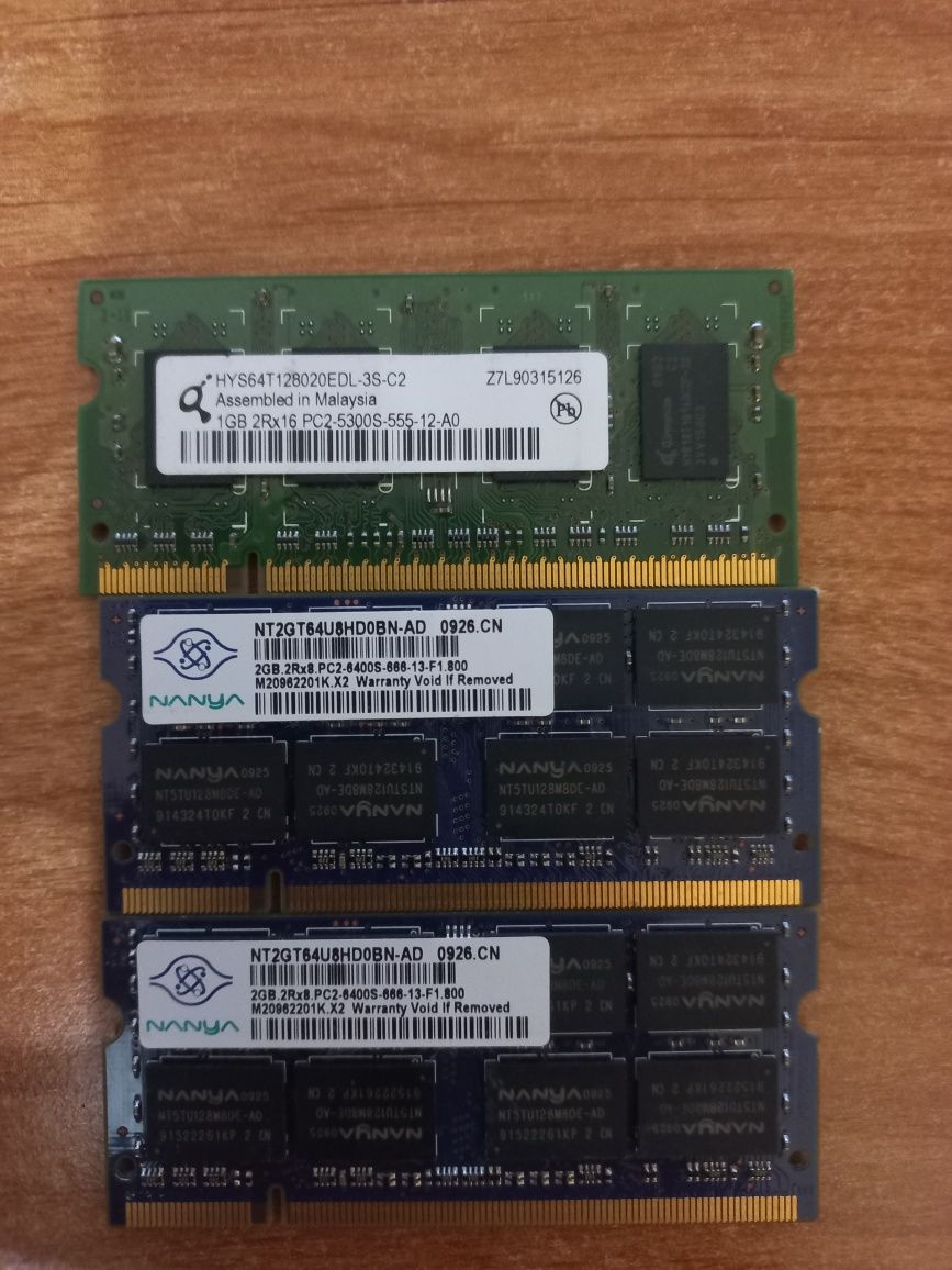 RAM DDR2 para portátil, 1 e 2 GB