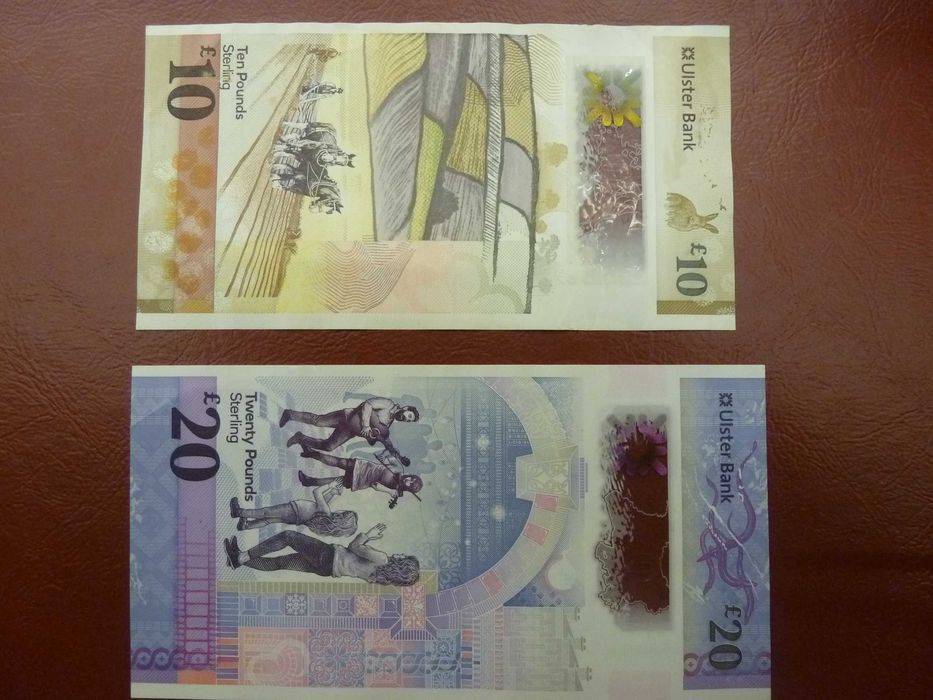 Banknoty polimerowe 10 i 20 funtów Irlandia Północna