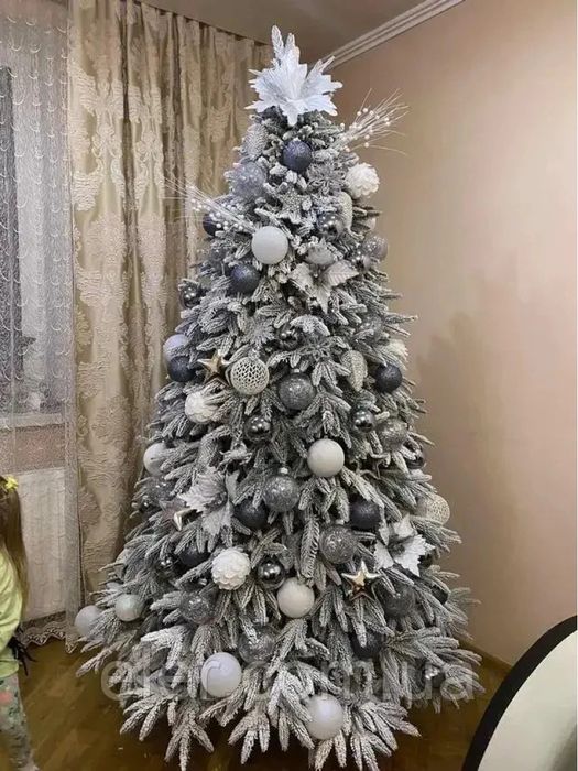 Смерека засніжена штучна лита ялинка від 1,5 до 2,5 м ёлка литая