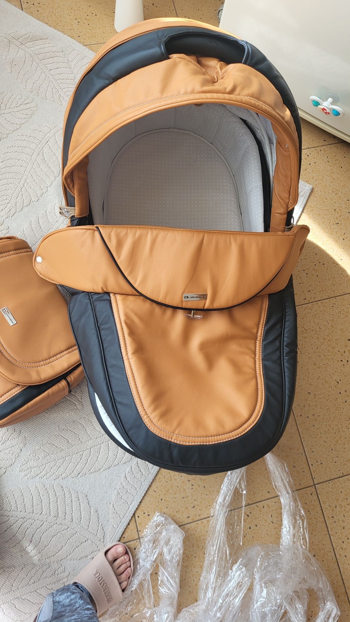Коляска Adamex Barletta carbon, дитячий візок Adamex