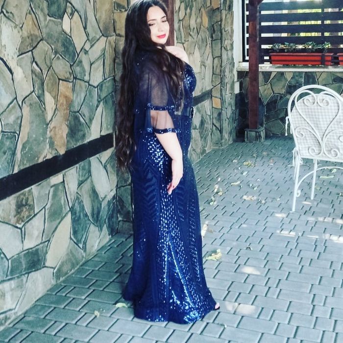 Сукня вечірня синього кольору