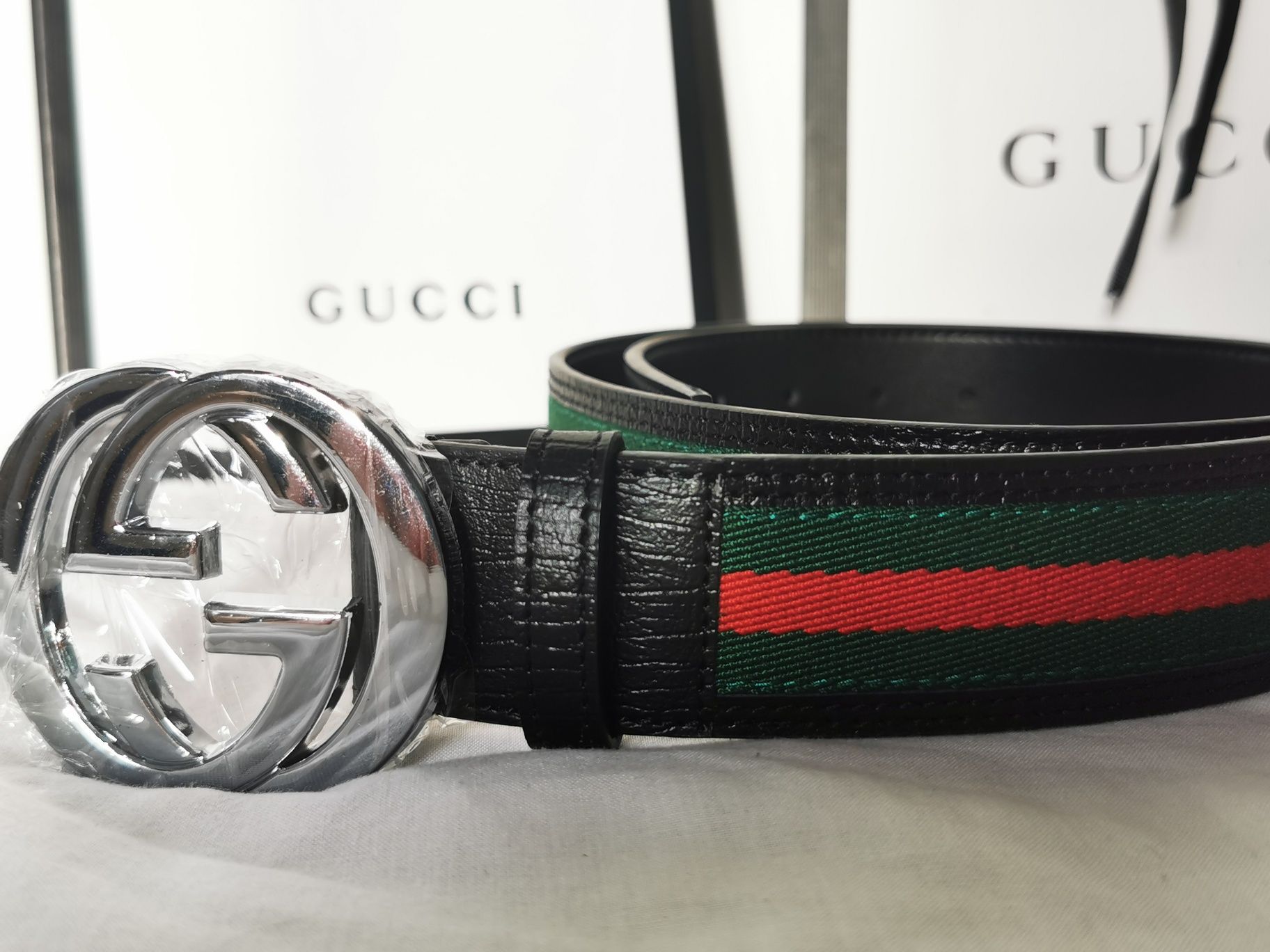 Pasek Gucci Web Green red