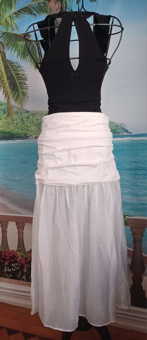 Saia comprida branca (M)