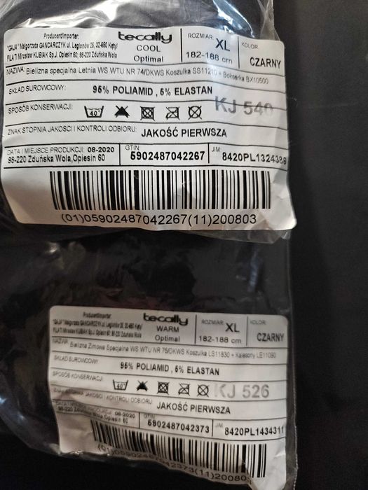 Bielizna termoaktywna zimowa letnia specjalna WS - XL