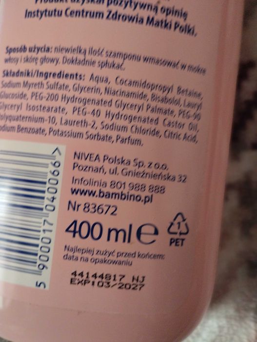 BAMBINO Szampon dla dzieci 400 ml