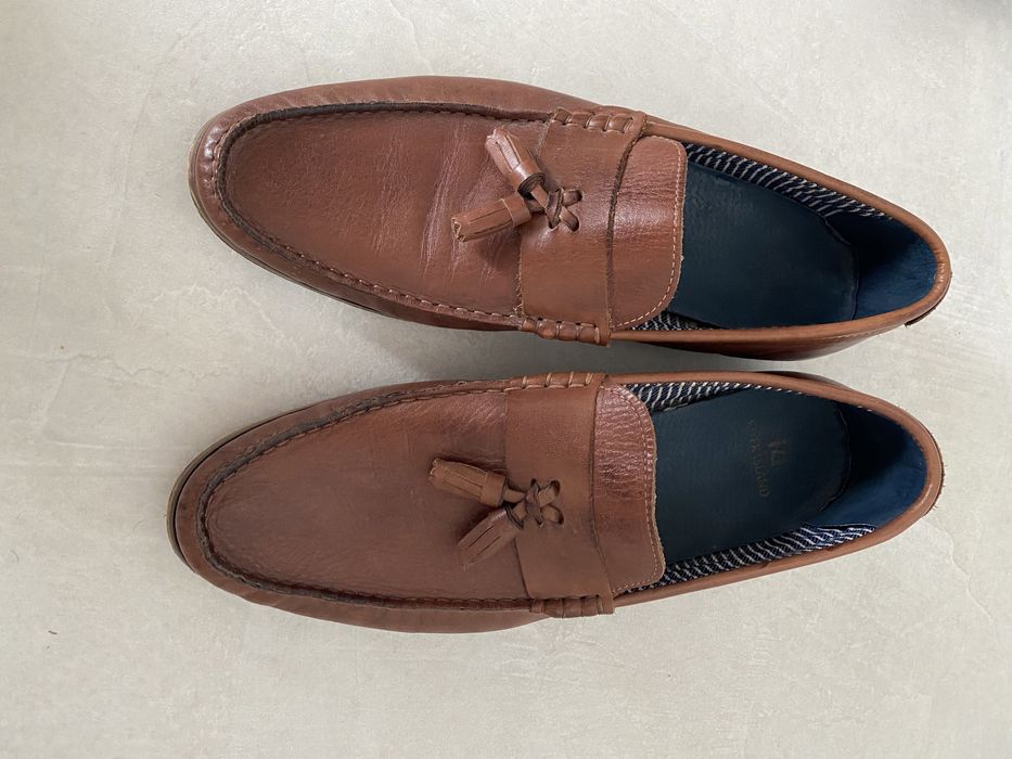 River Island mokasyny męskie 43 skóra naturalna 28,5 cm wkładka