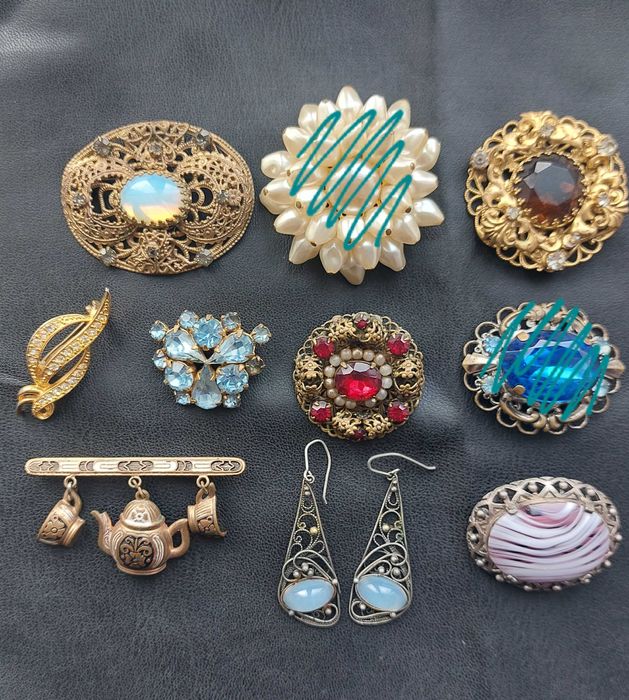 Брошки, сережки вінтаж
