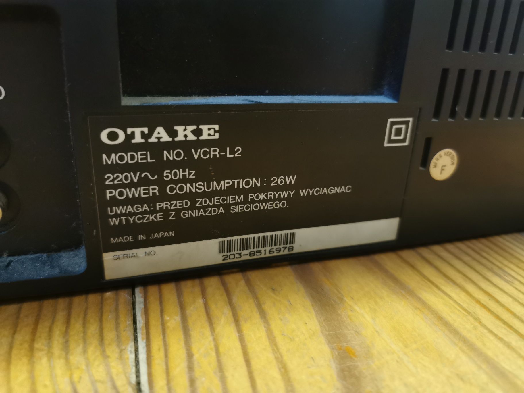 Magnetowid video Otake VCR L2