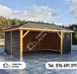 Altana, altanka, ogrodowa, drewniana, 3x5, ruchome deseczki, żaluzje