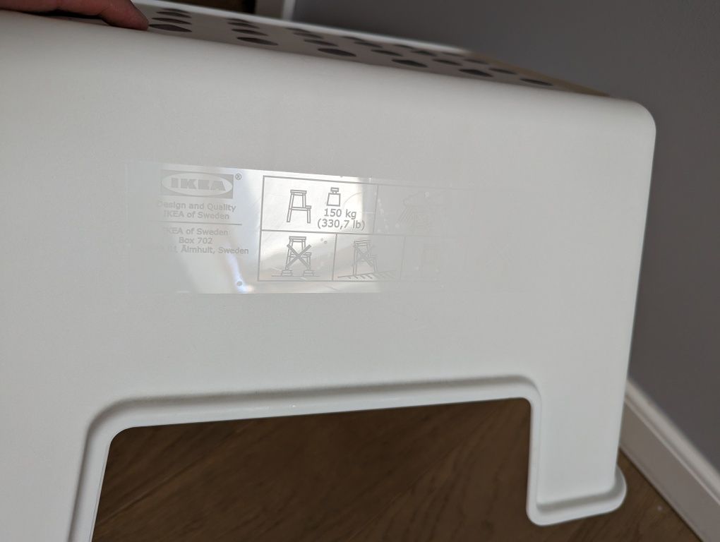 Ikea Bolman stołek ze schodkiem podnóżek antypoślizgowy