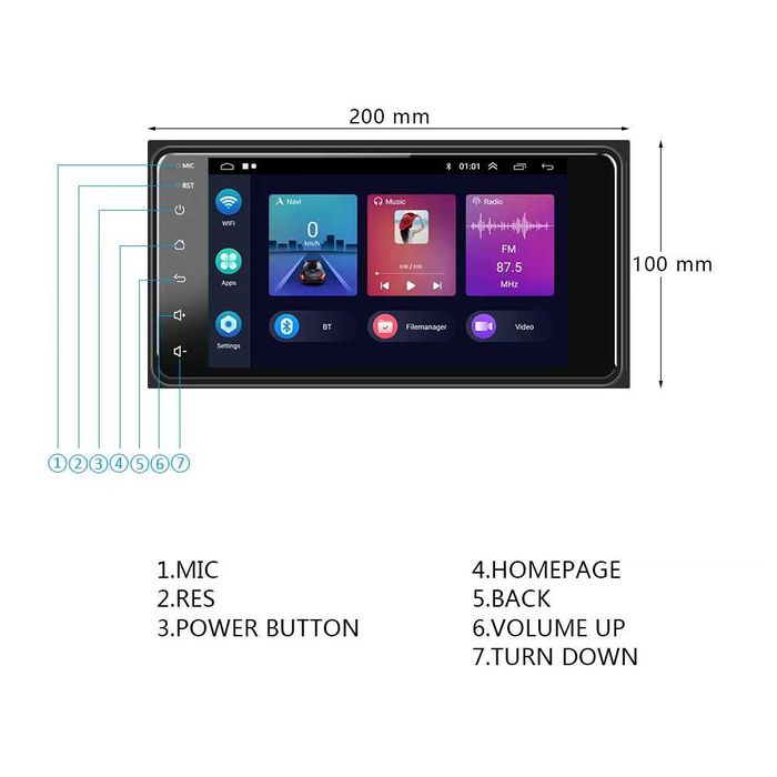 Radio Android Toyota Corolla Rav4 Hilux CarPlay GPS WiFi 2/64GB NOVO
