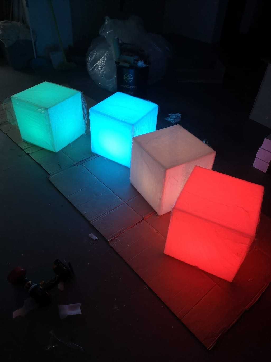 iluminação decorativa cubo led